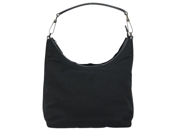 Borsa a Spalla GUCCI Nylon Nero Argento 000 0602 3754 Auth gh1511 - vista 2