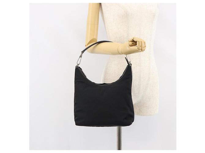 Borsa a Spalla GUCCI Nylon Nero Argento 000 0602 3754 Auth gh1511 - vista 22