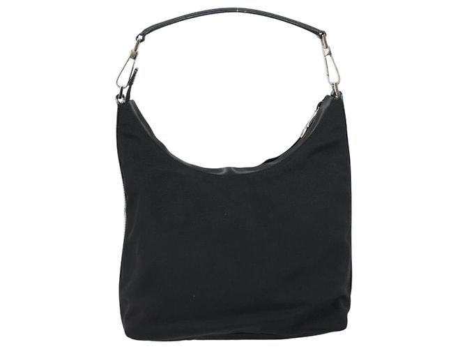 Borsa a Spalla GUCCI Nylon Nero Argento 000 0602 3754 Auth gh1511 - vista 3