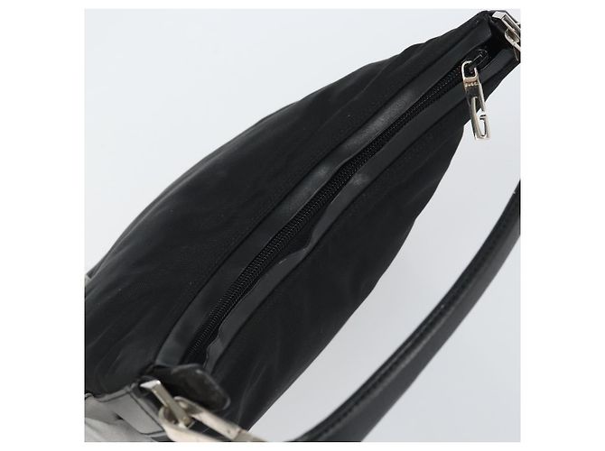 Borsa a Spalla GUCCI Nylon Nero Argento 000 0602 3754 Auth gh1511 - vista 6