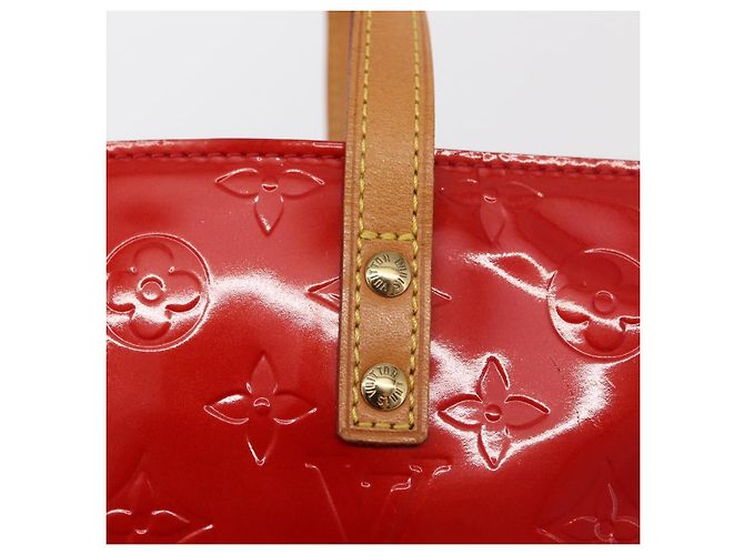 LOUIS VUITTON Monogram Vernis Reade PM Borsa a Mano Rossa M91088 LV Auth BA9357 Rosso - vista 10
