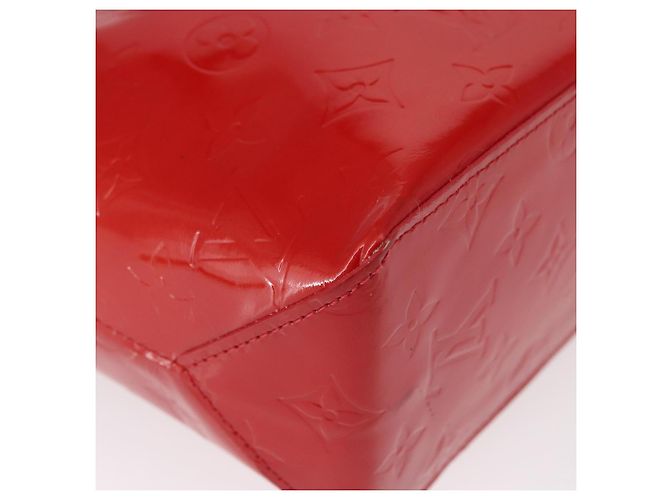 LOUIS VUITTON Monogram Vernis Reade PM Borsa a Mano Rossa M91088 LV Auth BA9357 Rosso - vista 16
