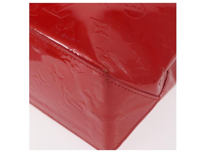 LOUIS VUITTON Monogram Vernis Reade PM Borsa a Mano Rossa M91088 LV Auth BA9357 Rosso - vista 17