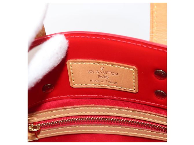 LOUIS VUITTON Monogram Vernis Reade PM Borsa a Mano Rossa M91088 LV Auth BA9357 Rosso - vista 18