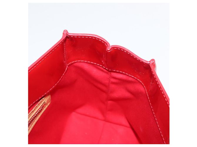 LOUIS VUITTON Monogram Vernis Reade PM Borsa a Mano Rossa M91088 LV Auth BA9357 Rosso - vista 19