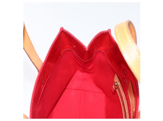 LOUIS VUITTON Monogram Vernis Reade PM Borsa a Mano Rossa M91088 LV Auth BA9357 Rosso - vista 20