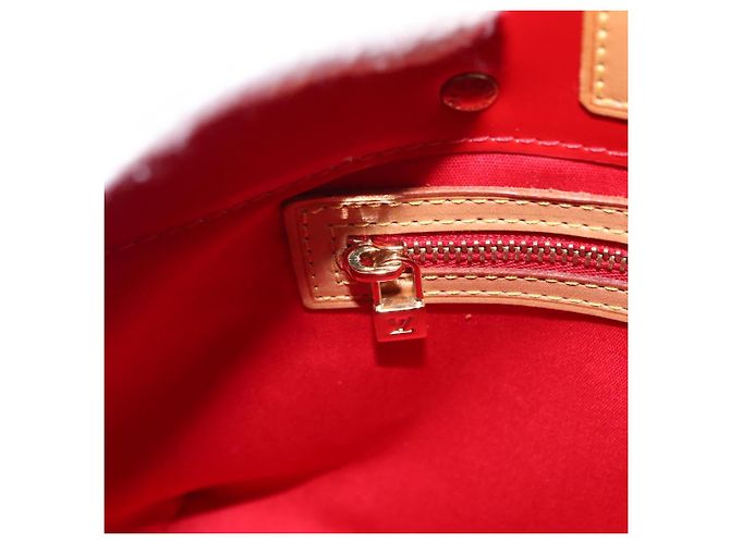 LOUIS VUITTON Monogram Vernis Reade PM Borsa a Mano Rossa M91088 LV Auth BA9357 Rosso - vista 21
