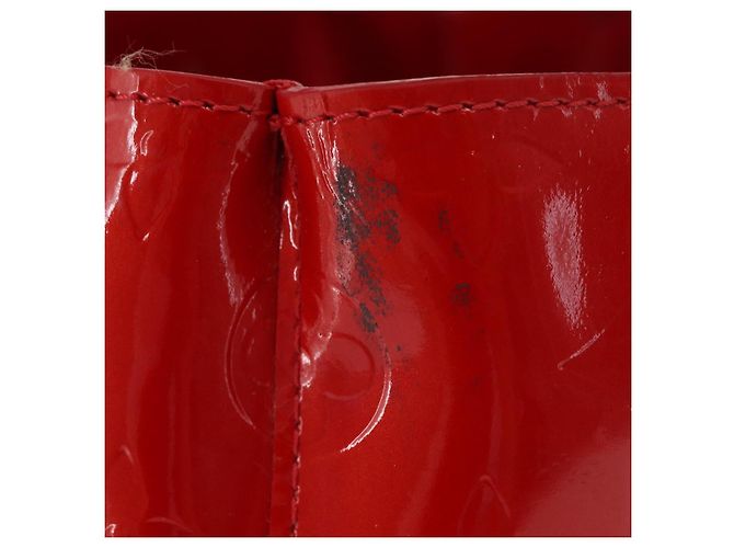 LOUIS VUITTON Monogram Vernis Reade PM Borsa a Mano Rossa M91088 LV Auth BA9357 Rosso - vista 4