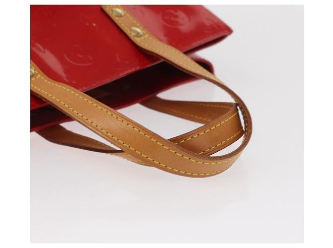 LOUIS VUITTON Monogram Vernis Reade PM Borsa a Mano Rossa M91088 LV Auth BA9357 Rosso - vista 8