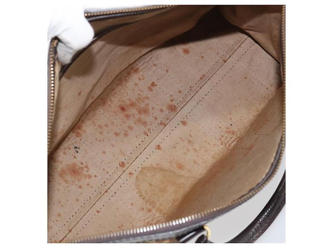 Borsa Boston in tela Trotter Christian Dior marrone oro Auth gh1472 D'oro - vista 16