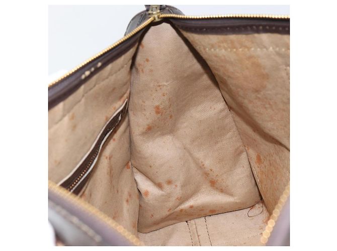 Borsa Boston in tela Trotter Christian Dior marrone oro Auth gh1472 D'oro - vista 17