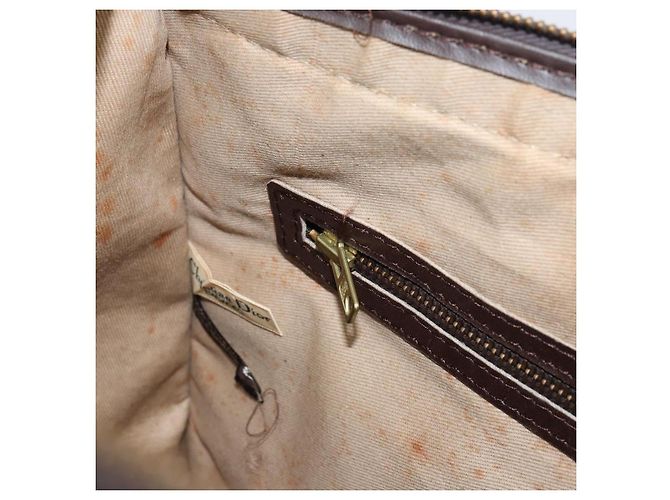 Borsa Boston in tela Trotter Christian Dior marrone oro Auth gh1472 D'oro - vista 19