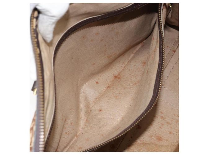 Borsa Boston in tela Trotter Christian Dior marrone oro Auth gh1472 D'oro - vista 20
