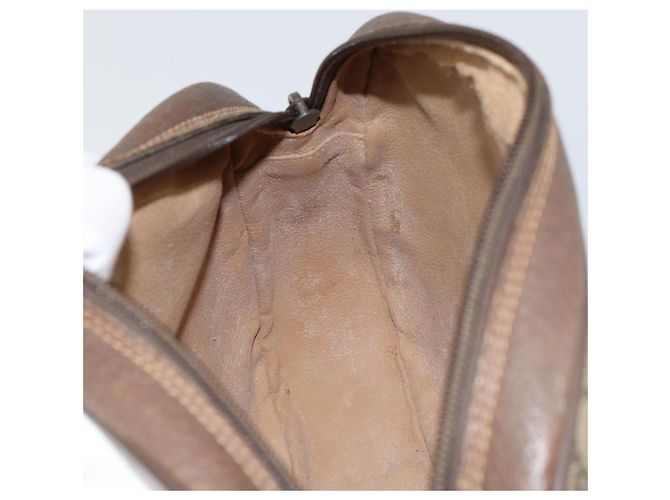 GUCCI GG Supreme Web Sherry Line Clutch Bag Beige Oro 156 01 034 Auth 159359 D'oro - vista 17