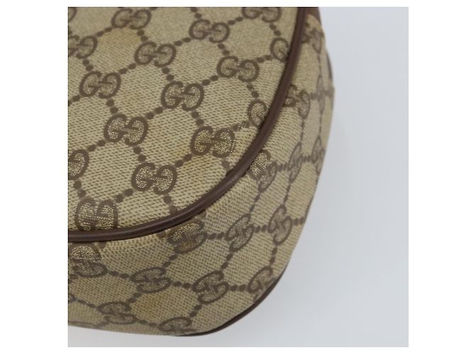 GUCCI GG Supreme Web Sherry Line Clutch Bag Beige Oro 156 01 034 Auth 159359 D'oro - vista 8