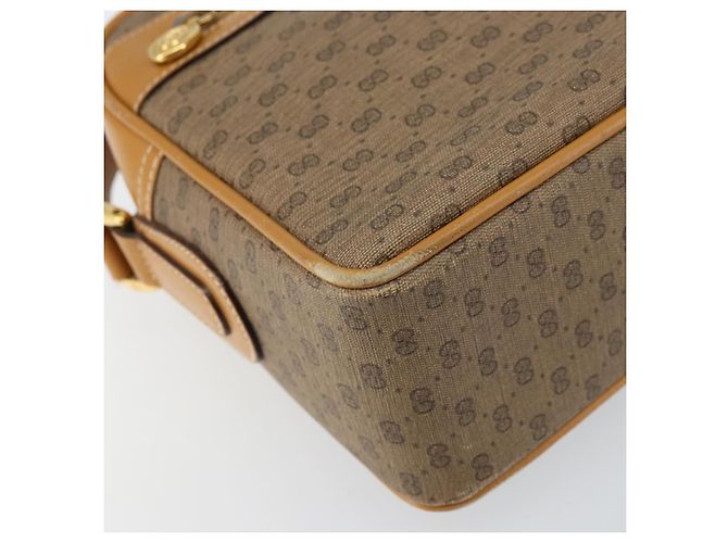 Gucci Borsa a Spalla GG Supreme PVC Beige Oro 001 56 0942 Auth BA9284 D'oro - vista 11