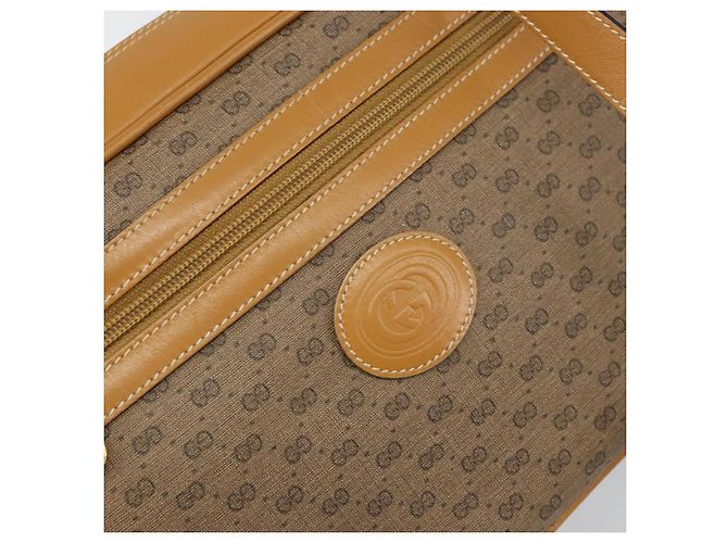 Gucci Borsa a Spalla GG Supreme PVC Beige Oro 001 56 0942 Auth BA9284 D'oro - vista 14