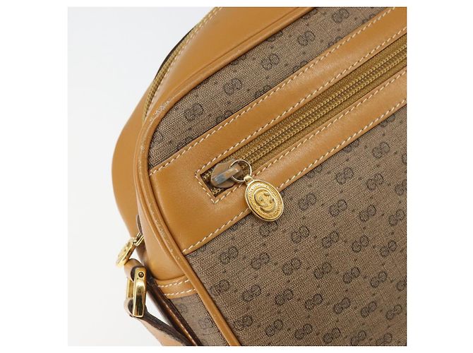 Gucci Borsa a Spalla GG Supreme PVC Beige Oro 001 56 0942 Auth BA9284 D'oro - vista 15