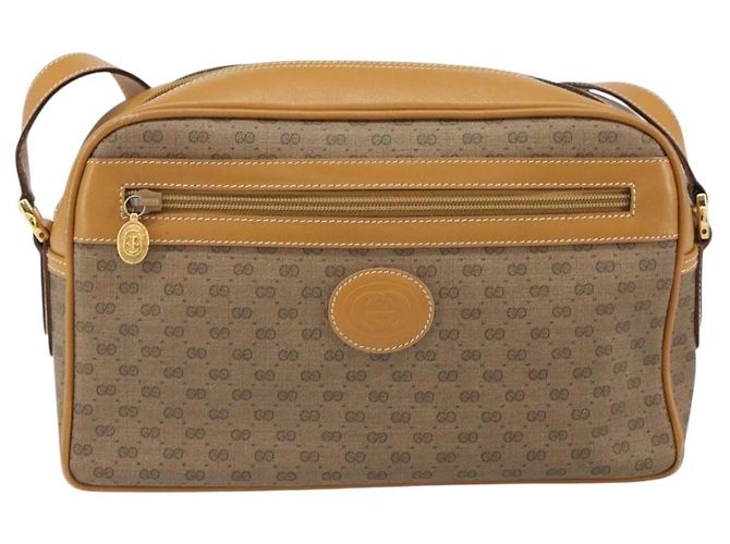 Gucci Borsa a Spalla GG Supreme PVC Beige Oro 001 56 0942 Auth BA9284 D'oro - vista 2
