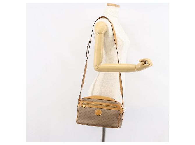 Gucci Borsa a Spalla GG Supreme PVC Beige Oro 001 56 0942 Auth BA9284 D'oro - vista 25