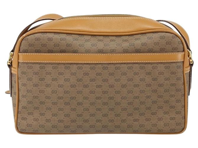 Gucci Borsa a Spalla GG Supreme PVC Beige Oro 001 56 0942 Auth BA9284 D'oro - vista 3