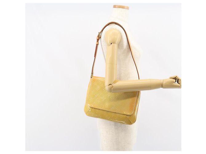 LOUIS VUITTON Borsa Thompson Street Monogram Vernis Beige M91301 LV Auth 160426 - vista 22
