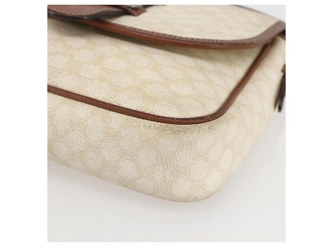 Céline Borsa a spalla in tela Macadam CELINE in pelle PVC bianca e argento Auth 159259 Bianco - vista 10