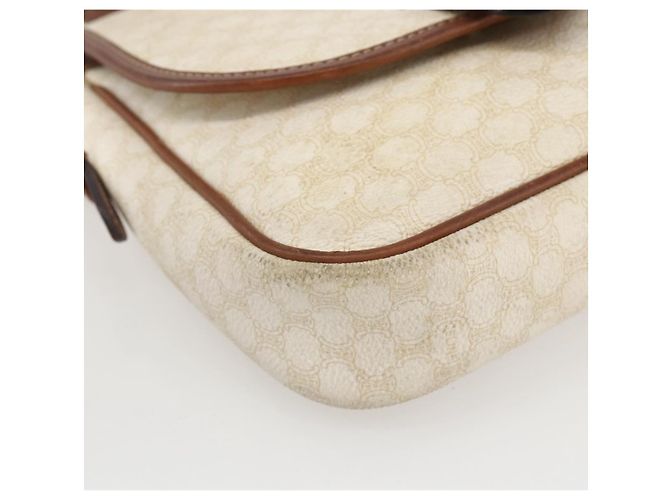 Céline Borsa a spalla in tela Macadam CELINE in pelle PVC bianca e argento Auth 159259 Bianco - vista 11
