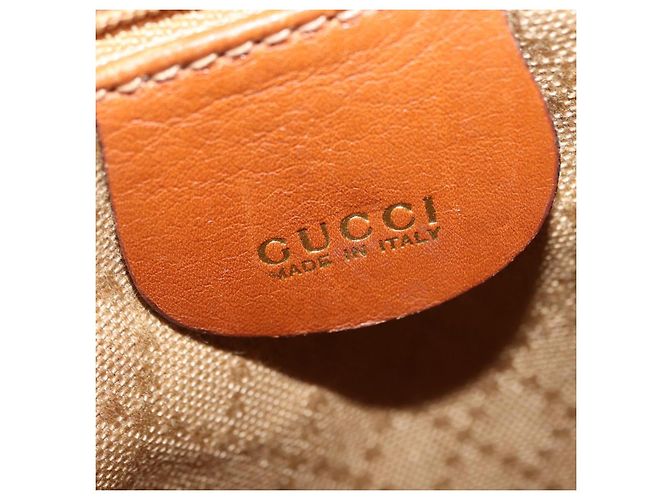 Zaino in pelle Gucci Bamboo marrone oro 003 1956 0030 Auth 153732 - vista 19