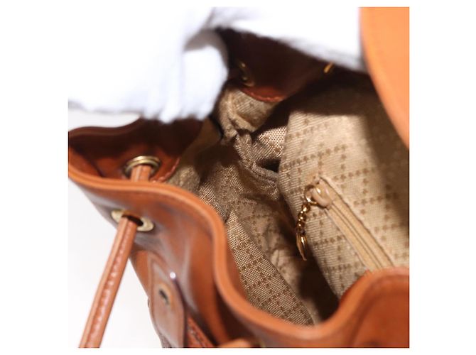 Zaino in pelle Gucci Bamboo marrone oro 003 1956 0030 Auth 153732 - vista 22
