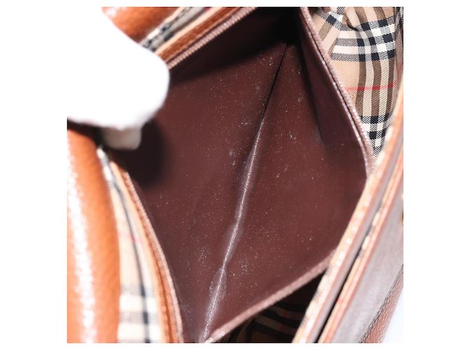 Autre Marque Borsa a Spalla Burberrys in Pelle Marrone Oro Auth BA9372 D'oro - vista 19