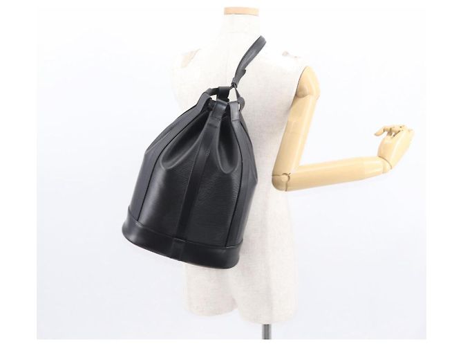 LOUIS VUITTON Borsa a Spalla Epi Randonnee PM Nera M52352 LV Auth 158314 Nero - vista 20