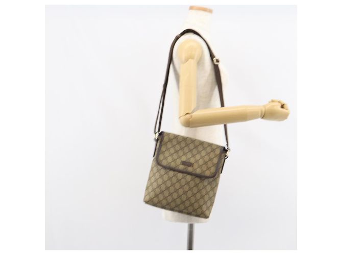 Gucci Borsa a Spalla GG Supreme PVC Beige Oro 223666 Auth ka1236 D'oro - vista 22