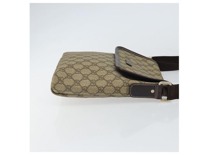 Gucci Borsa a Spalla GG Supreme PVC Beige Oro 223666 Auth ka1236 D'oro - vista 4