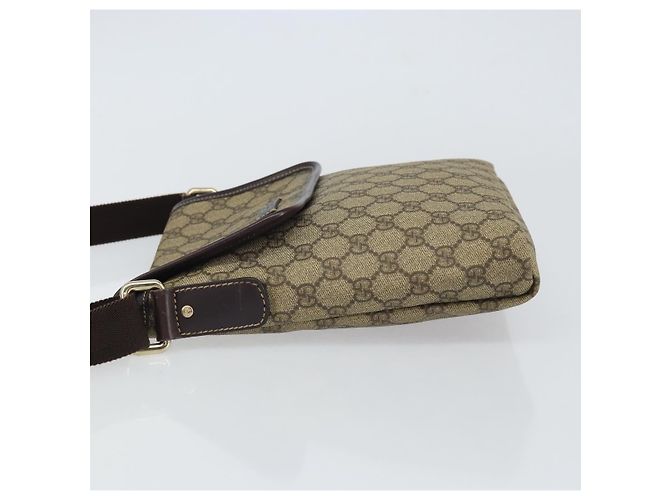 Gucci Borsa a Spalla GG Supreme PVC Beige Oro 223666 Auth ka1236 D'oro - vista 5