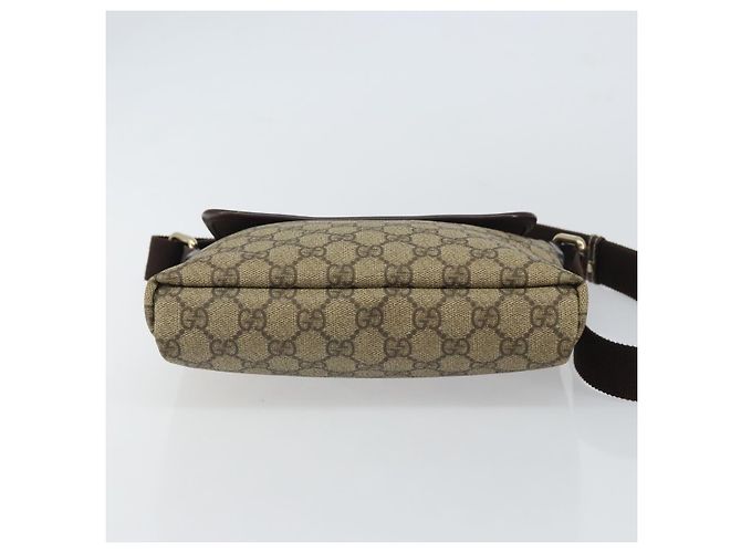 Gucci Borsa a Spalla GG Supreme PVC Beige Oro 223666 Auth ka1236 D'oro - vista 9