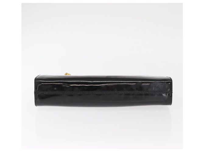 Borsa a Spalla Chain Gancini Salvatore Ferragamo Smalto Nero Oro Auth am10237 D'oro - vista 10