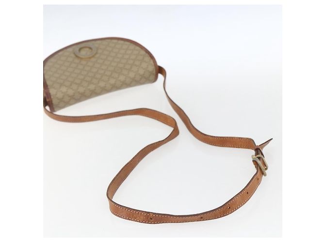 Céline Borsa a Spalla in Tela Macadam CELINE PVC Beige Oro Auth ka1364 D'oro - vista 7