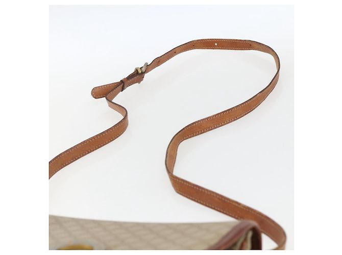 Céline Borsa a Spalla in Tela Macadam CELINE PVC Beige Oro Auth ka1364 D'oro - vista 8