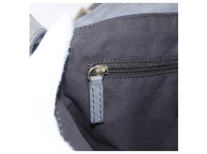 Borsa a Spalla FENDI in Camoscio Grigio Oro Auth ka1367 Marrone D'oro - vista 15