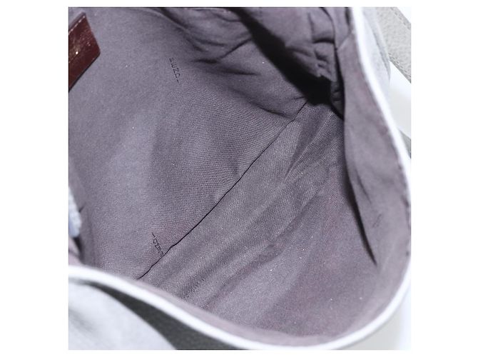 Borsa a Spalla FENDI in Camoscio Grigio Oro Auth ka1367 Marrone D'oro - vista 16