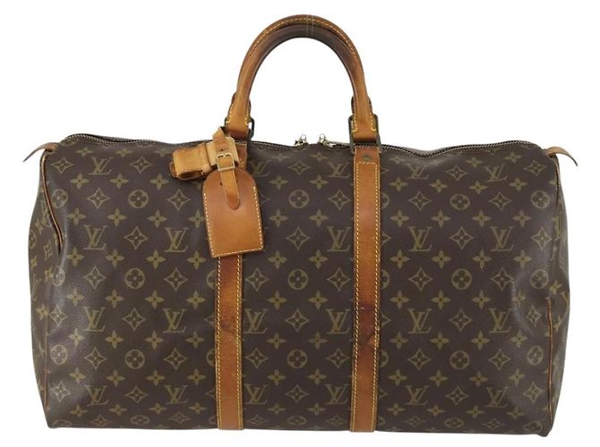 LOUIS VUITTON Borsa Boston Monogram Keepall 50 M41426 LV Auth 158956 Monogramma - vista 2