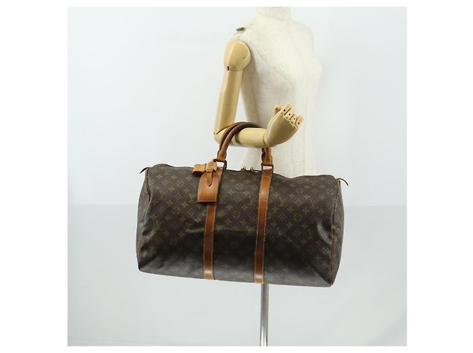 LOUIS VUITTON Borsa Boston Monogram Keepall 50 M41426 LV Auth 158956 Monogramma - vista 22