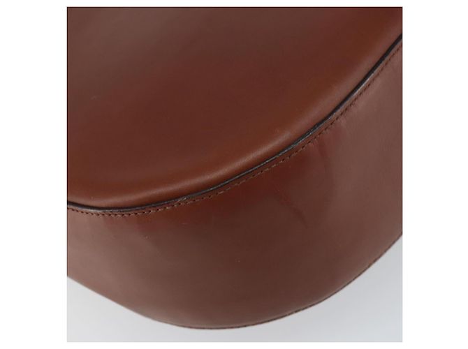 Borsa a Spalla Gancini in Pelle Marrone Oro Salvatore Ferragamo Auth 159139 - vista 13