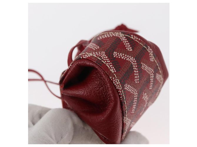 Pochette GOYARD in tela PVC rossa Auth BA9393V Rosso - vista 12
