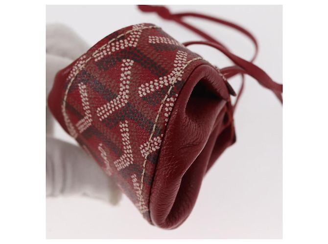 Pochette GOYARD in tela PVC rossa Auth BA9393V Rosso - vista 13