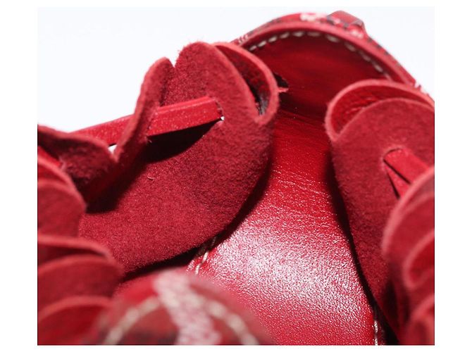Pochette GOYARD in tela PVC rossa Auth BA9393V Rosso - vista 16