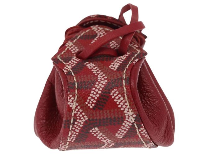 Pochette GOYARD in tela PVC rossa Auth BA9393V Rosso - vista 2