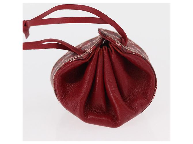 Pochette GOYARD in tela PVC rossa Auth BA9393V Rosso - vista 4