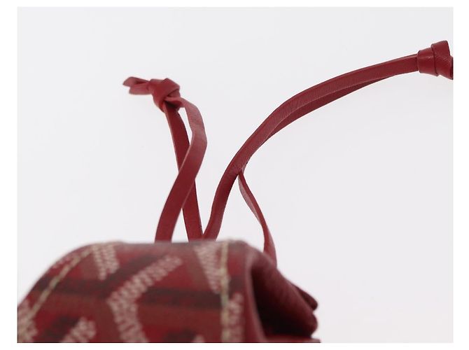 Pochette GOYARD in tela PVC rossa Auth BA9393V Rosso - vista 8